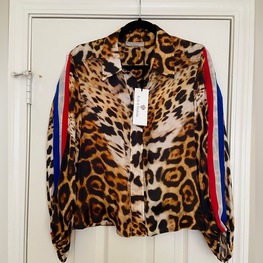 NWT Kyle Richards x Shahida silk top